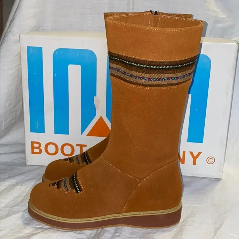 INCA BOOT CO Side Zip Classic Suede Boot-7